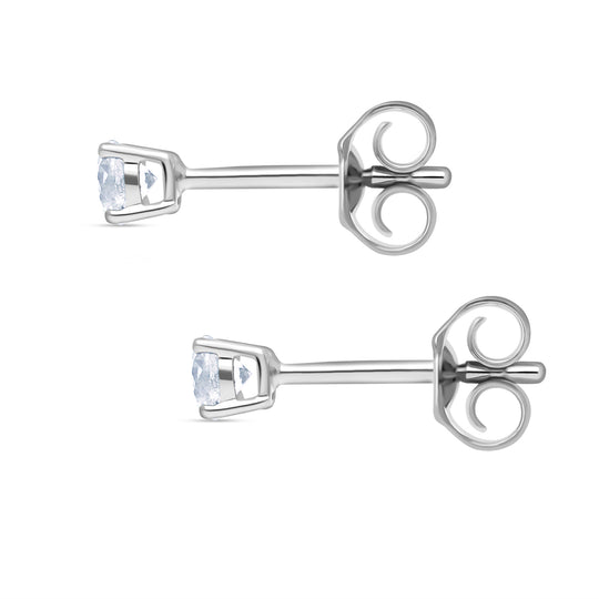LUXURIANT DIAMOND - Lab Grown Diamant SI-G Ohrringe 925 Silber Rhodiniert ca. 0.25 ct