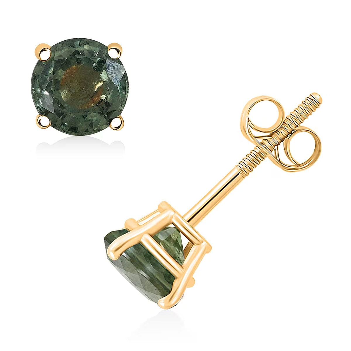 LUXORO AAA Grüner Saphir Ohrringe 585 Gold ca. 1,10 ct.