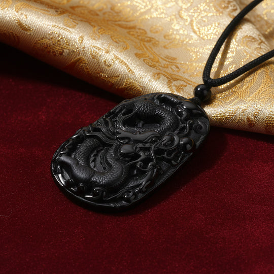 Schwarze Jade Halskette Flexibles cm ca. 125,00 ct.
