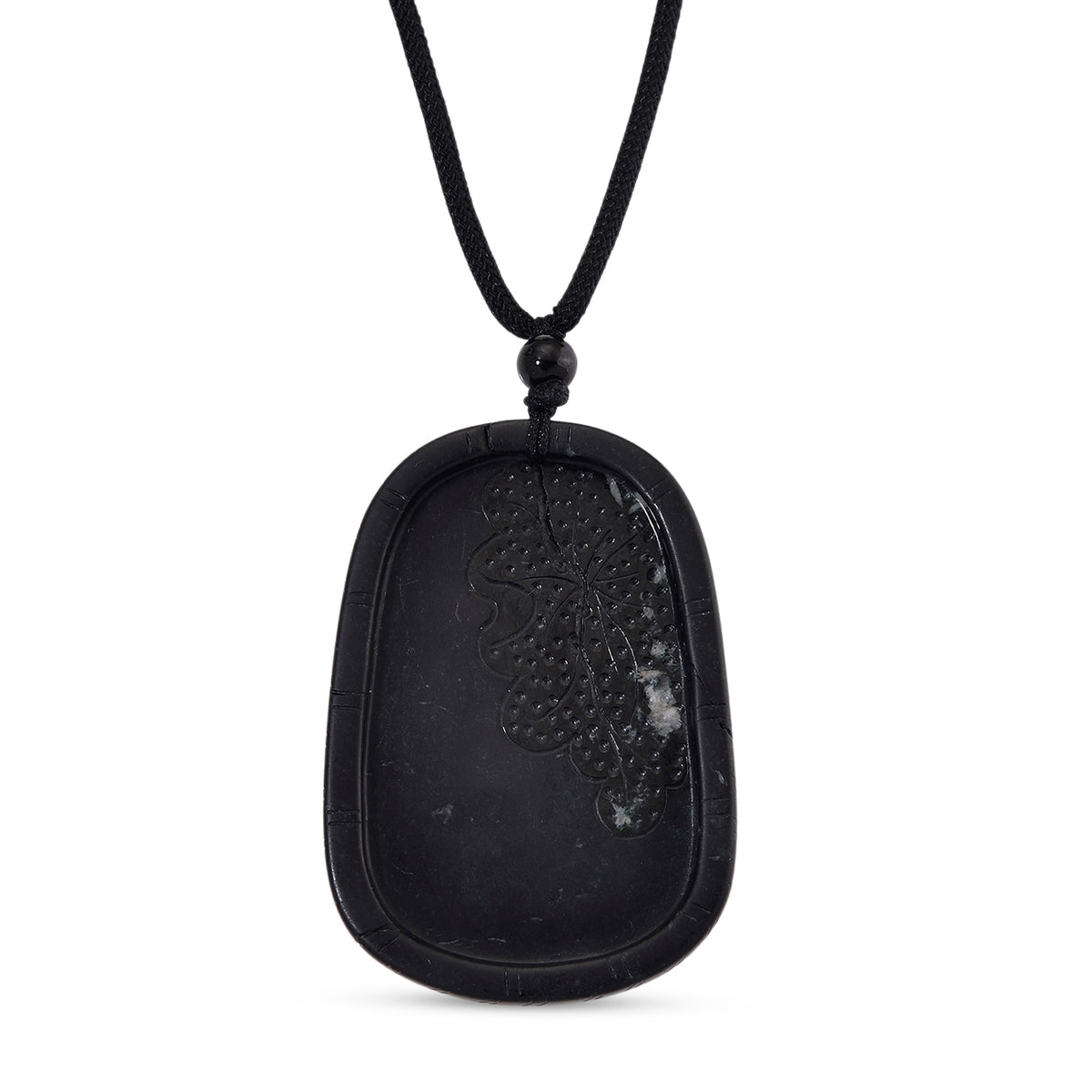 Schwarze Jade Halskette Flexibles cm ca. 125,00 ct.