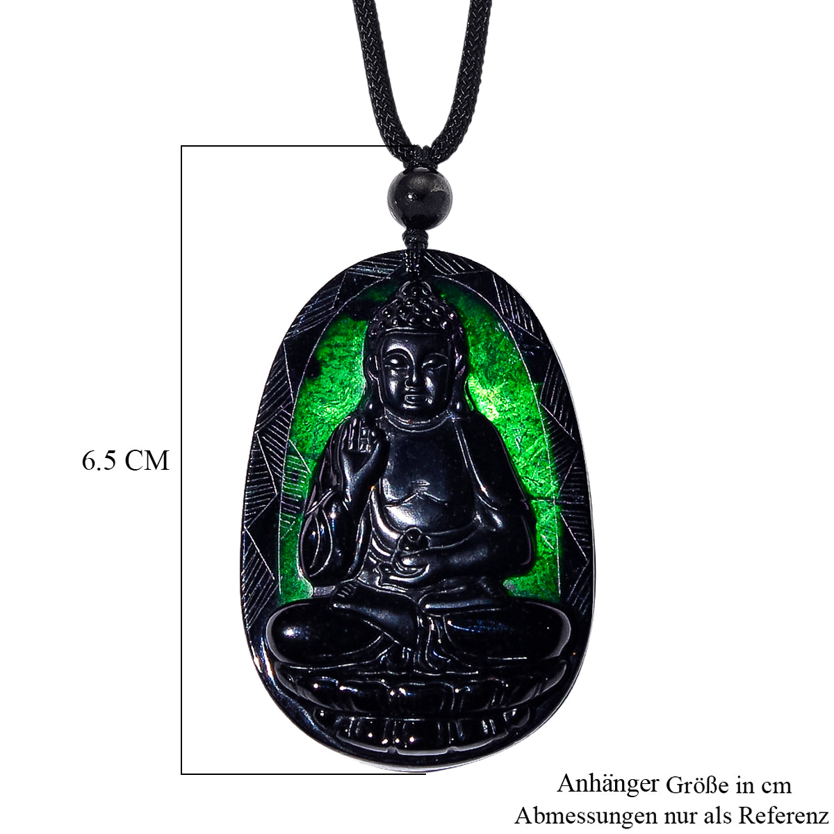 Schwarze Jade Halskette Flexibles (ca. 70 cm) ca. 79,00 ct.