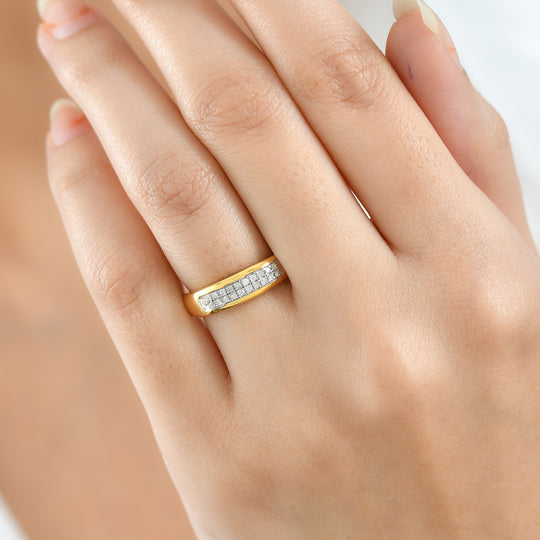 D'Joy Weißer Diamant Ring 925 Silber rhodiniert (Größe 18.00)