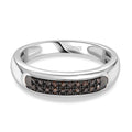 D'Joy Roter Diamant Ring 925 Silber rhodiniert (Größe 16.00)