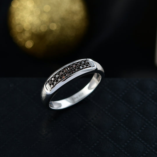 D'Joy Roter Diamant Ring 925 Silber rhodiniert (Größe 20.00)