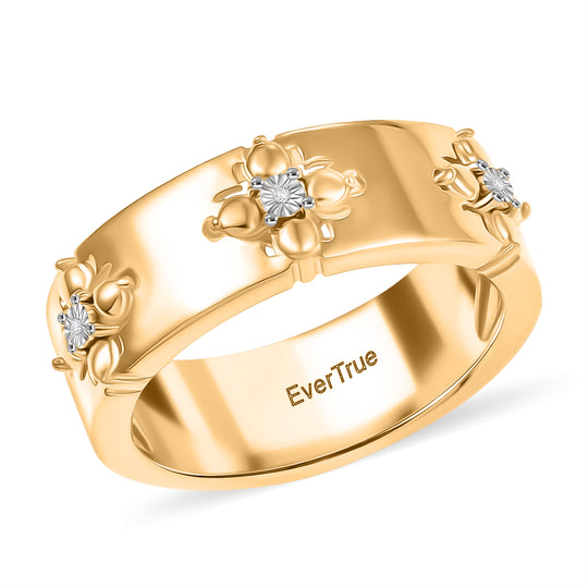 EVER TRUE Weißer Diamant Ring Nickelfreies Messing (Größe 16.00)