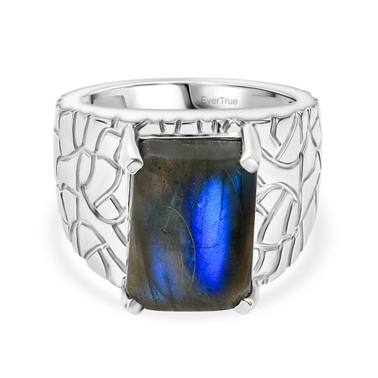 EVER TRUE AAA Labradorit Ring Nickelfreies Messing (Größe 19.00) ca. 7,93 ct
