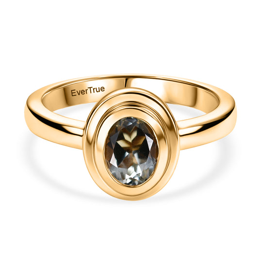 EVER TRUE Prasiolite Ring Nickelfreies Messing (Größe 17.00) ca. 0,71 ct