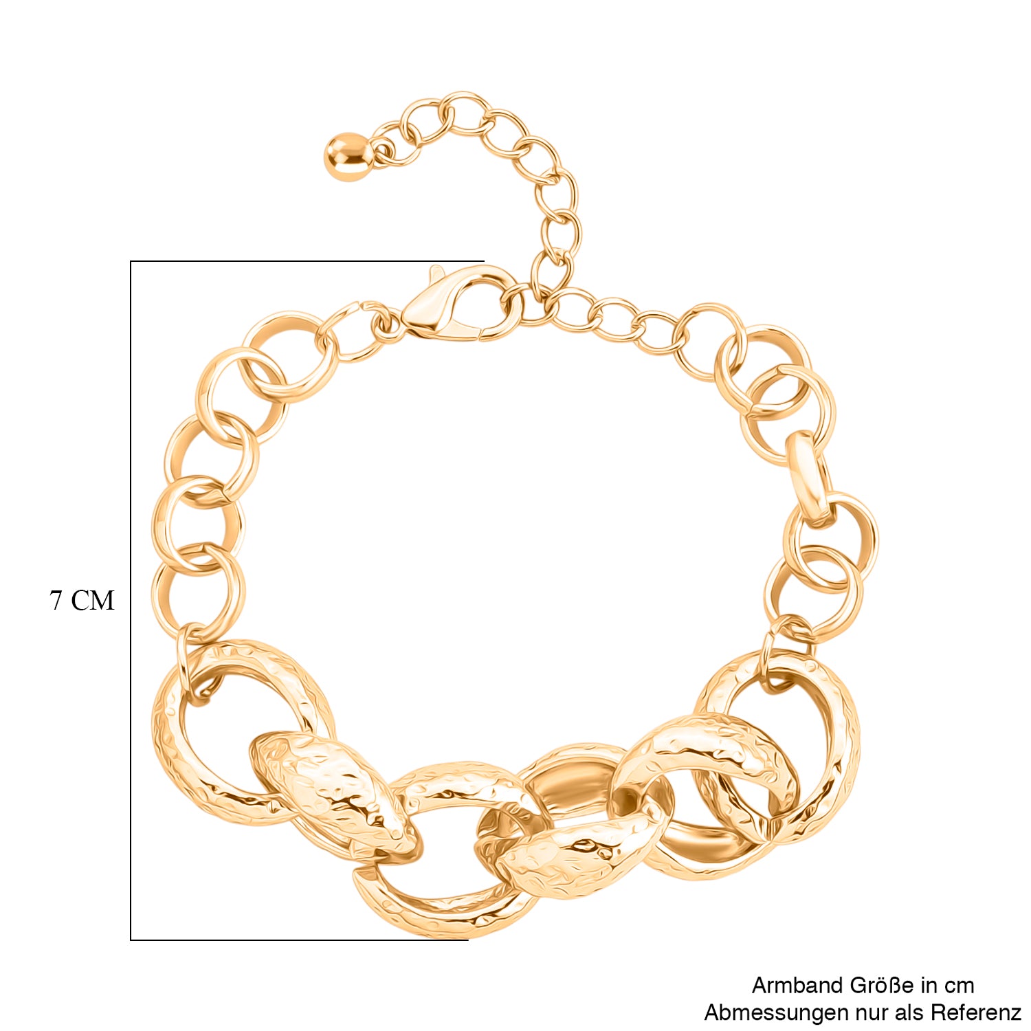 Gelb Armband ca. 19 cm + 5 cm Extender, ca. 31,50g