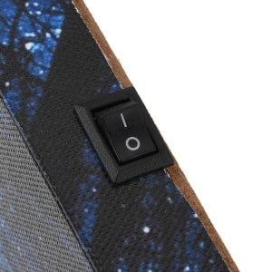 LIVMORE Wald Motiv LED Wandbild mit Glasfaser Lichteffekt 30 x 40 cm