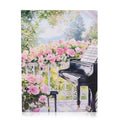 LIVMORE LED Wandbild Kirschblüten Park Motiv mit Glasfaser Lichteffekt, 30x40cm