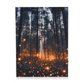 LIVMORE LED Wandbild Stadt Skyline Nacht Motiv mit Glasfaser Lichteffekt, 30x40cm