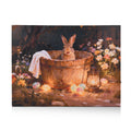LIVMORE Hasen Motiv LED Wandbild mit Lichteffekt 30 x 40 cm