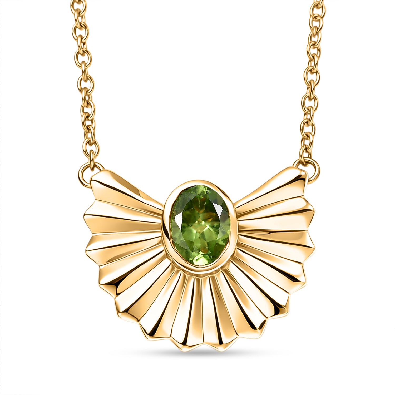 EVER TRUE Peridot Halskette ca. 50 cm Nickelfreies Messing ca. 0.81 ct