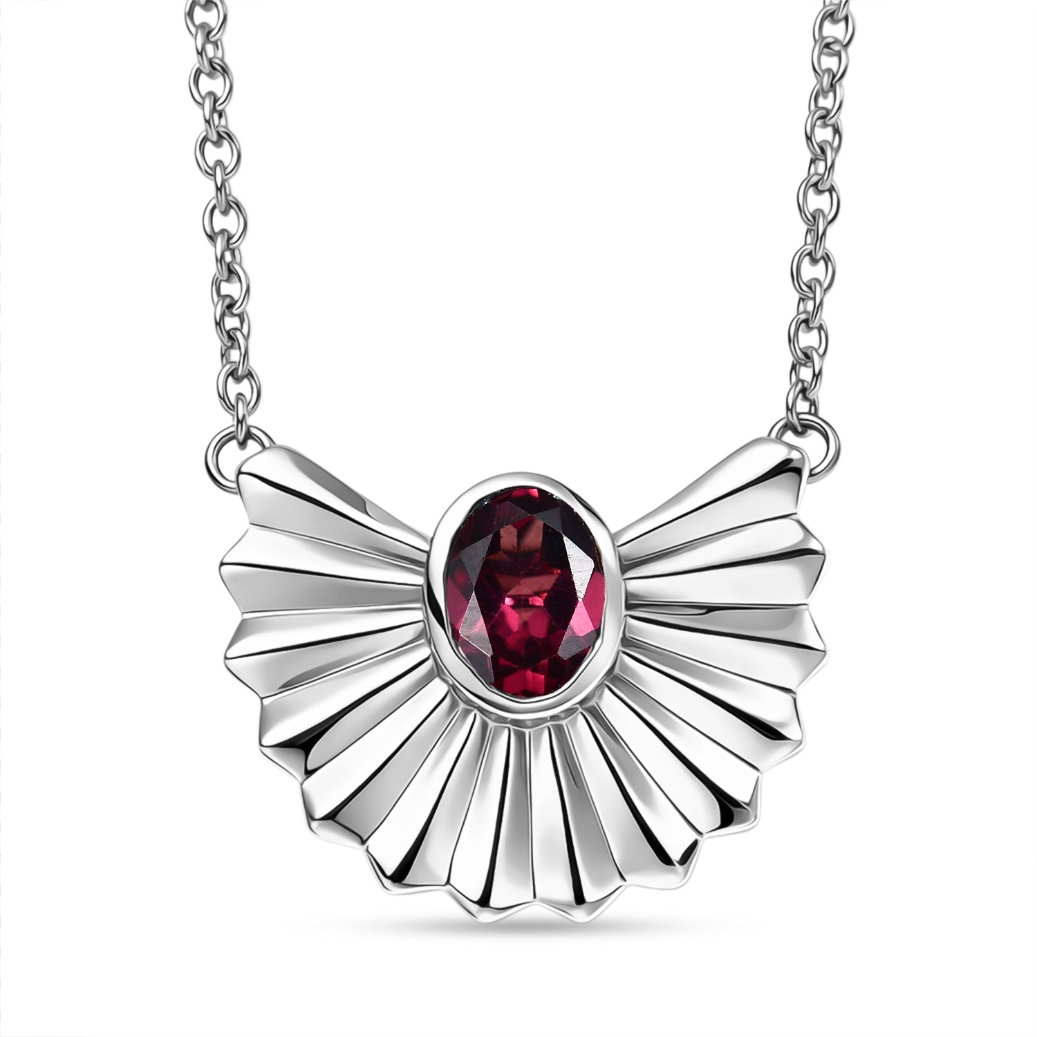 EVER TRUE Orissa Rose Granat Halskette ca. 50 cm Nickelfreies Messing ca. 1.01 ct