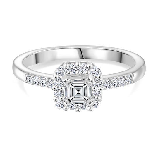 LUXURIANT DIAMOND - Lab Grown Diamant SI-GH Ring 925 Silber 750 Gelbgold Vermeil (Größe 19.00) ca. 0.50 ct