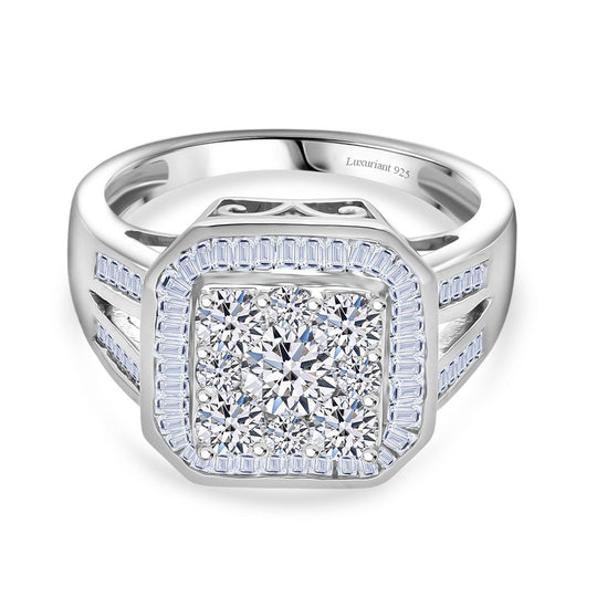 LUXURIANT DIAMOND - Lab Grown Diamant SI-GH Ring 925 Silber Rhodiniert (Größe 16.00) ca. 2.00 ct