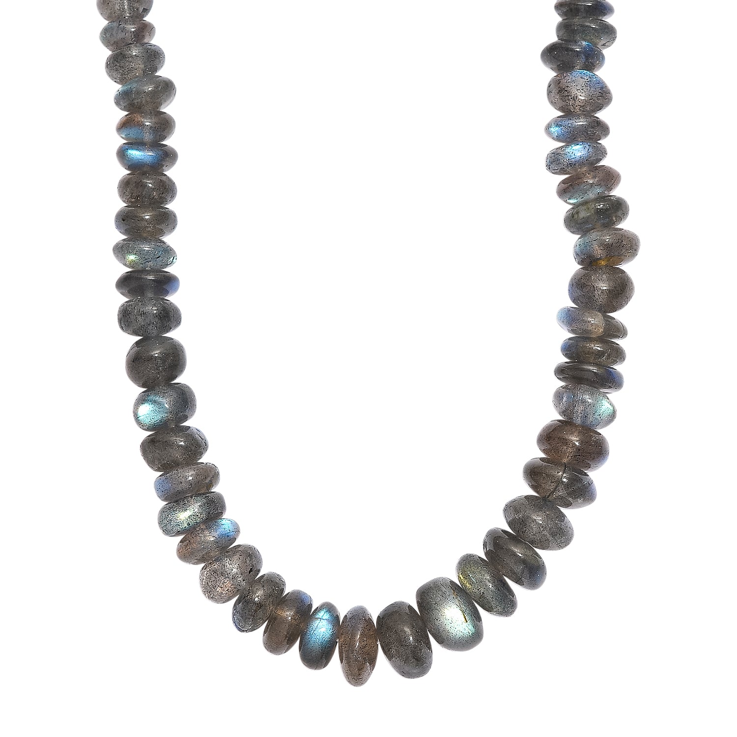BALI LIVE DEAL - D'Joy AAA Labradorit Halskette ca. 45 cm 925 Silber rhodiniert ca. 150.00 ct