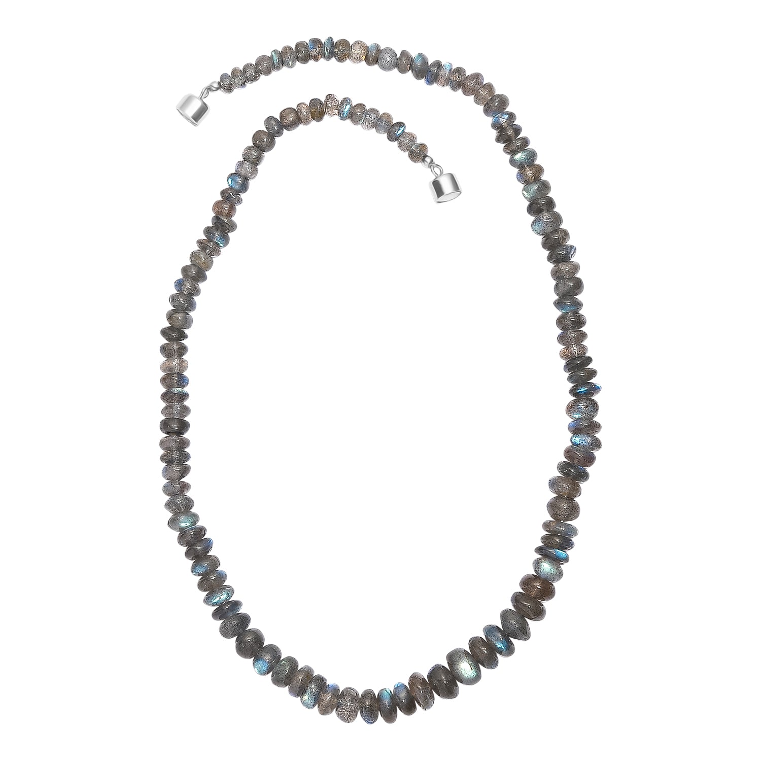 BALI LIVE DEAL - D'Joy AAA Labradorit Halskette ca. 45 cm 925 Silber rhodiniert ca. 150.00 ct