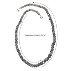 BALI LIVE DEAL - D'Joy AAA Labradorit Halskette ca. 45 cm 925 Silber rhodiniert ca. 150.00 ct