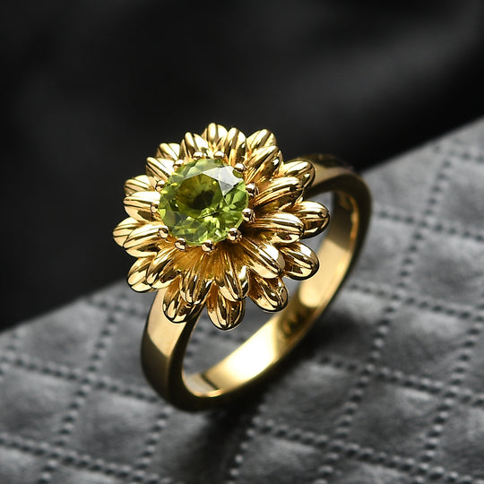 EVER TRUE Peridot Ring Nickelfreies Messing (Größe 20.00) ca. 0,89 ct