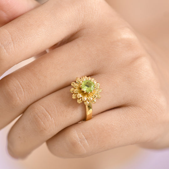 EVER TRUE Peridot Ring Nickelfreies Messing (Größe 20.00) ca. 0,89 ct