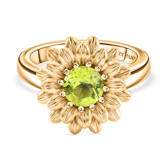 EVER TRUE Peridot Ring Nickelfreies Messing (Größe 20.00) ca. 0,89 ct