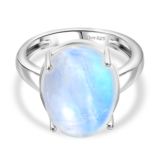 D'Joy AA Meetiyagoda Regenbogen Mondstein Ring 925 Silber (Größe 18.00) ca. 10.87 ct