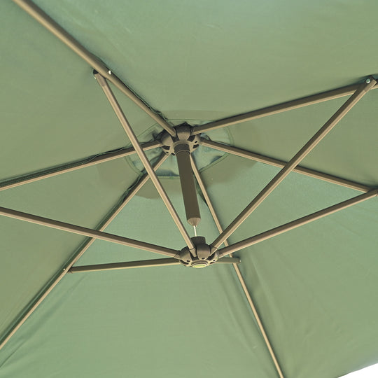 Garten Sonnenschirm, Stahlgestell, 3 m, 6 Streben, Blau