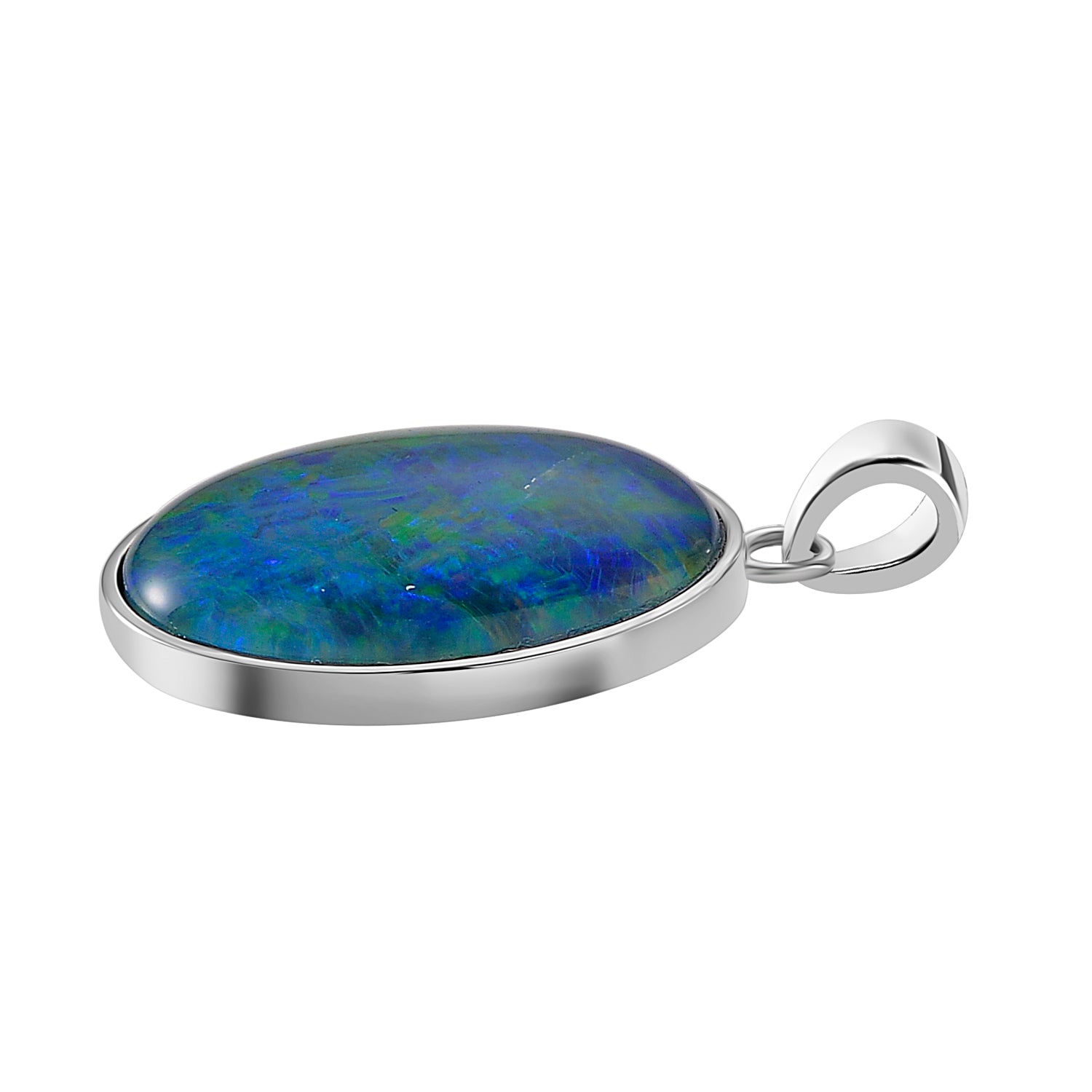 Rhapsody AAAA Boulder Opal Triplette Anhänger 950 Platin ca. 0.71 ct