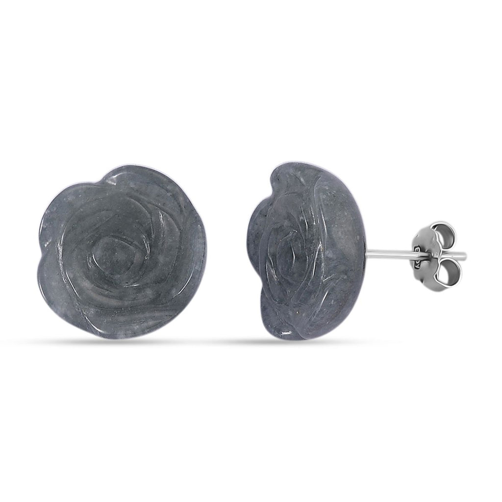 EXTREM SELTEN Natürlicher Olmek Jadeit Ohrringe 925 Silber rhodiniert ca. 20.00 ct