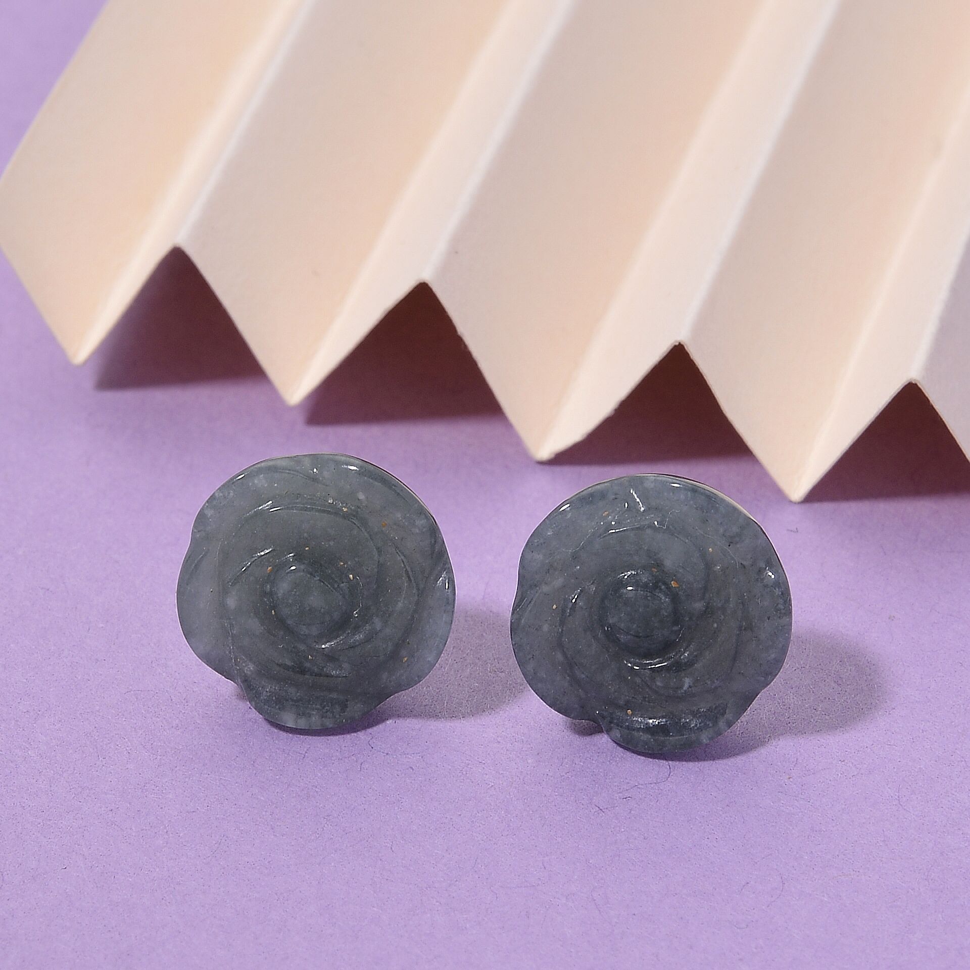 EXTREM SELTEN Natürlicher Olmek Jadeit Ohrringe 925 Silber rhodiniert ca. 20.00 ct