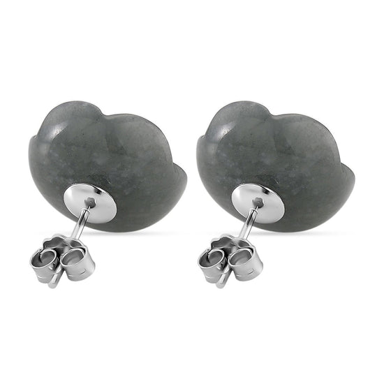 EXTREM SELTEN Natürlicher Olmek Jadeit Ohrringe 925 Silber rhodiniert ca. 20.00 ct