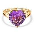D'Joy AA Rose De France Amethyst Ring 925 Silber Gelbes Gold (Größe 19.00) ca. 5,41 ct