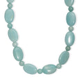EVER TRUE Amazonit Halskette ca. 45 cm + 2.5 cm Extender, Nickelfreies Messing platiniert ca. 210.00 ct