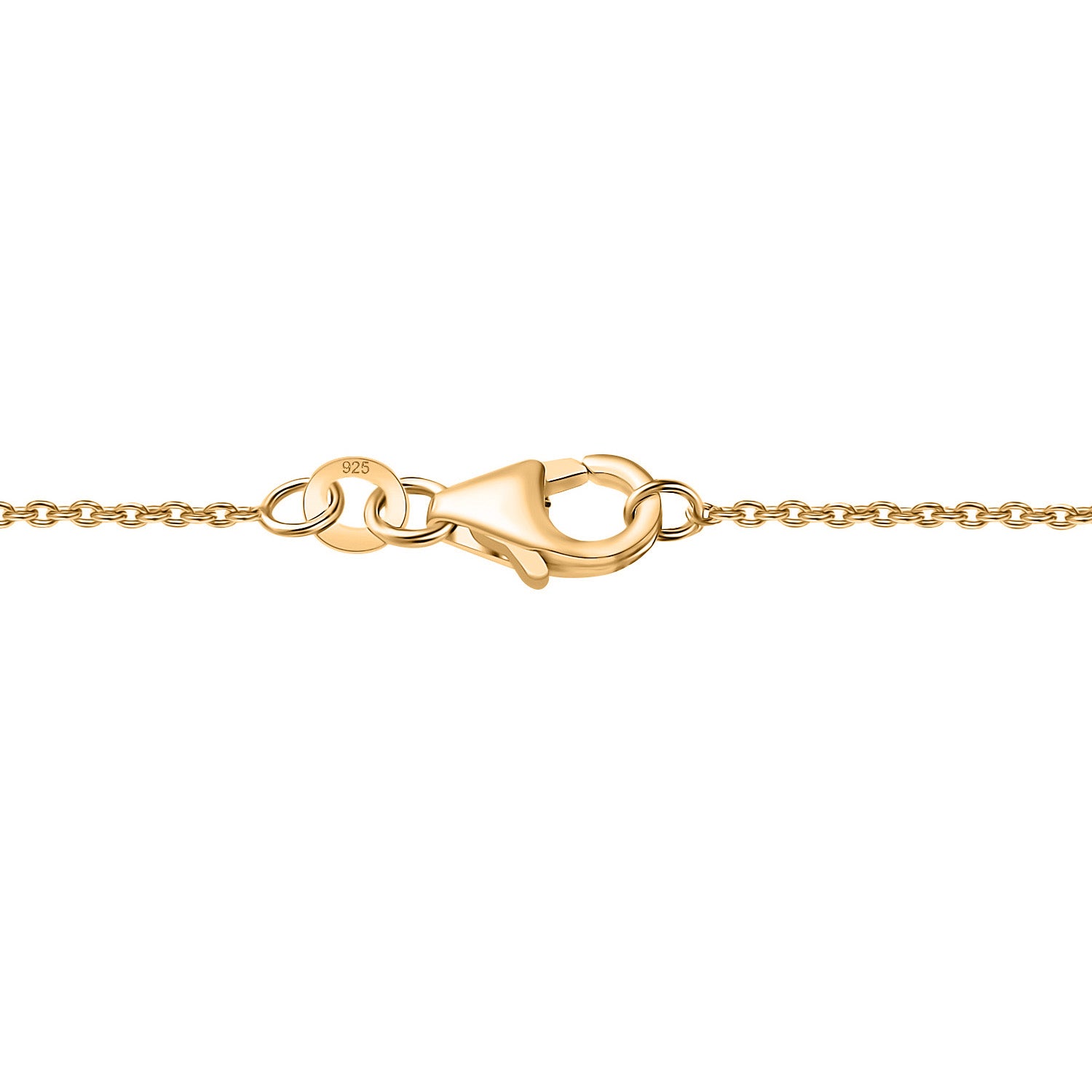 D'Joy Afrikanischer Rubin (Fissure gefüllt) Halskette ca. 45 cm 925 Silber 750 Gelbgold Vermeil ca. 15,54 ct.