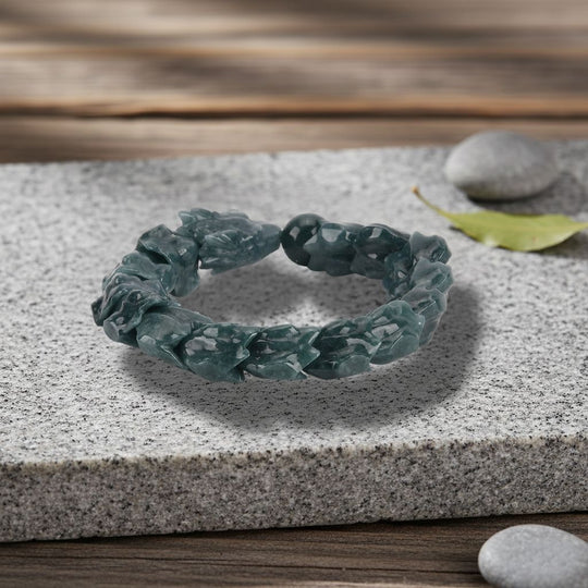 Natürlicher Olmek Jadeit Armband Flexibles (17-18.5 cm) ca. 300,00 ct.