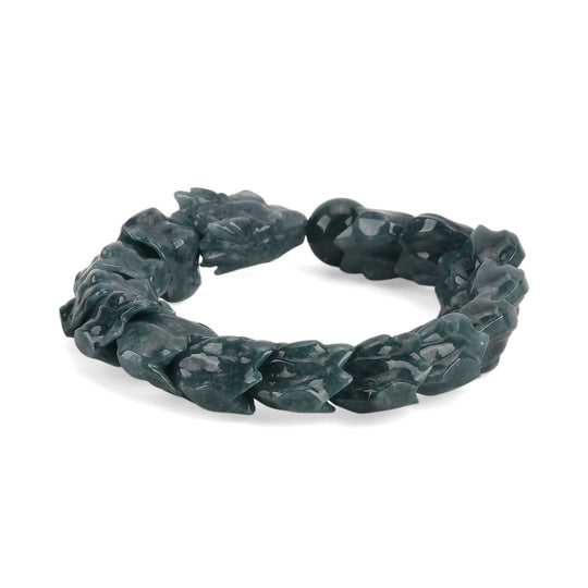 Natürlicher Olmek Jadeit Armband Flexibles (17-18.5 cm) ca. 300,00 ct.