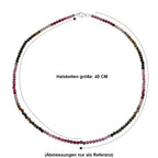 Mehrfarbig-Turmalin Halskette ca. 45 cm 925 Silber ca. 50,00 ct.