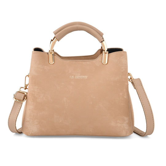 LA MAREY Satchel Tasche mit Reißverschlussfächern und verstellbarem Schulterriemen 25 x 20 x 11 cm Khaki