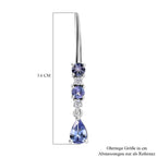 D'Joy Tansanit Ohrringe 925 Silber rhodiniert ca. 1,29 ct.
