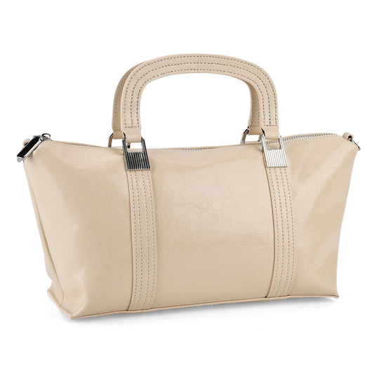 Eleganter Leder Crossbody Tasche im Clean Chic Look 27 x 17 x 10 cm Rosé