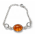 Natürlicher Baltischer Bernstein Armband ca. 18 cm + 2.5 cm Extender, 925 Silber 6.00 ct