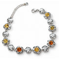Natürlicher Baltischer Bernstein  Armband ca. 18 cm + 2.5 cm Extender, 925 Silber 2.10 ct
