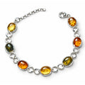 Natürlicher Baltischer Bernstein Armband ca. 18 cm + 2.5 cm Extender, 925 Silber 5.00 ct
