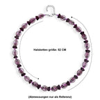 Lila Murano-Stil Glas Halskette ca. 52 cm