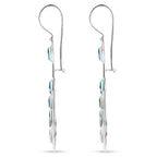 Sajen Silber - Schweizer Blauer mystisher Quarz Ohrringe 925 Silber rhodiniert ca. 5.44 ct
