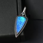 Sajen Silber - Blauer Opaltraum (Dublett), Schweizer Blauer Topas Anhänger 925 Silber rhodiniert ca. 8.90 ct