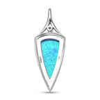 Sajen Silber - Blauer Opaltraum (Dublett), Schweizer Blauer Topas Anhänger 925 Silber rhodiniert ca. 8.90 ct
