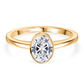 LUXURIANT DIAMOND - Lab Grown Diamant SI-GH Ring 925 Silber 750 Gelbgold Vermeil (Größe 17.00) ca. 1.00 ct