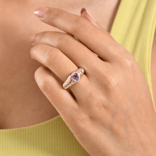 EVER TRUE Rosa Amethyst Ring Nickelfreies Messing (Größe 17.00) ca. 1,09 ct